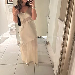 French connection satin mesh dress